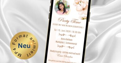 eCard Geburtstagseinladung Boho rose