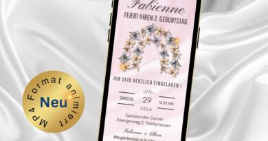 eCard Kindergeburtstag Boho Schmetterlinge