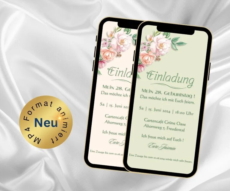eCard Partyeinladung Boho Flowers