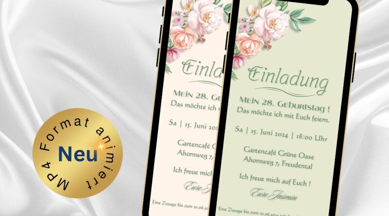 eCard Partyeinladung Boho Flowers