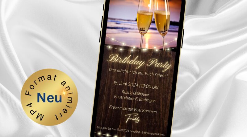 eCard Einladung Birthday Party