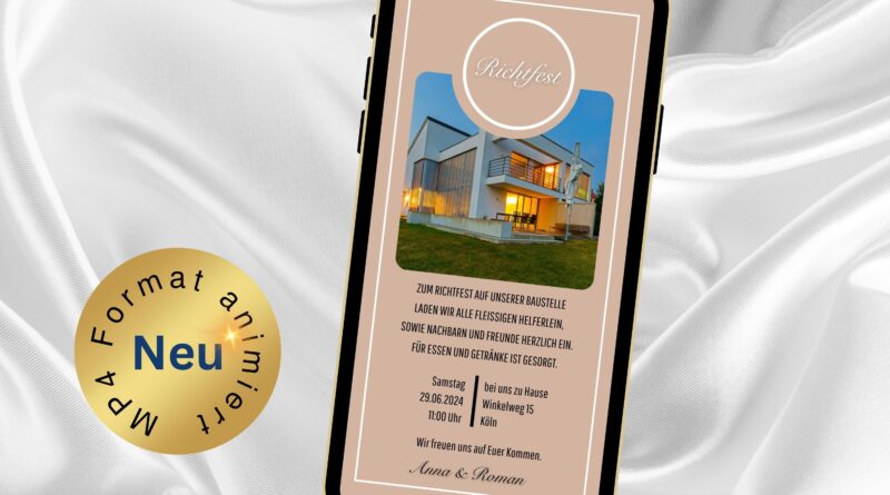 eCard Richtfest Neues Heim