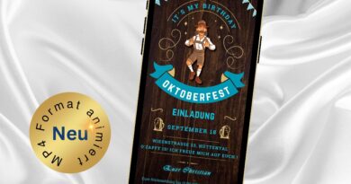 eCard Geburtstagseinladung Oktoberfest rustikal