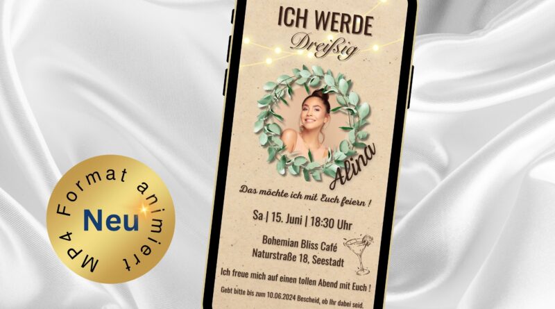 eCard Geburtstag Boho Eucalyptus