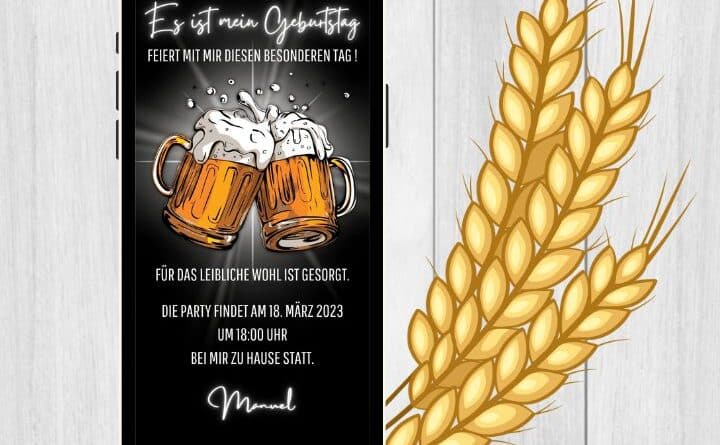 eCard Geburtstag Einladung Bierparty