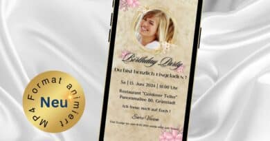 eCard Geburtstag Boho Flowers