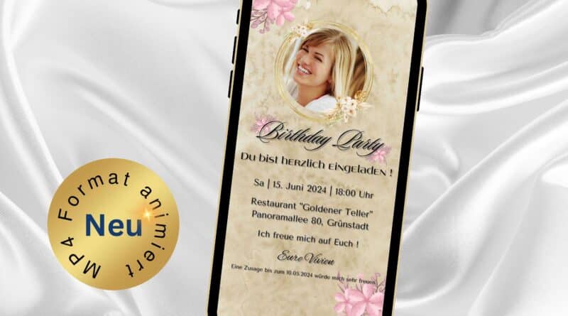 eCard Geburtstag Boho Flowers