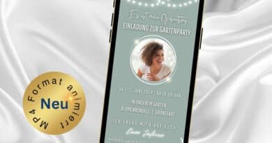 eCard Gartenparty Boho salbeigrün