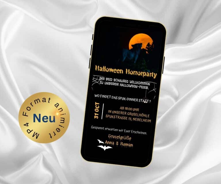 eCard Halloween Party Werwolf