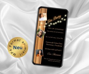 Digitale Geburtstagseinladung Lets Party
