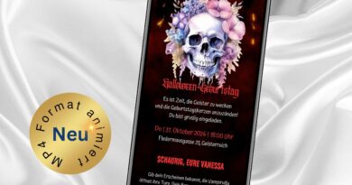 Halloween Einladung grusliger Geburtstag