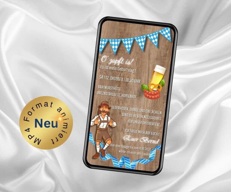 WhatsApp Einladung Geburtstag Oktoberfest