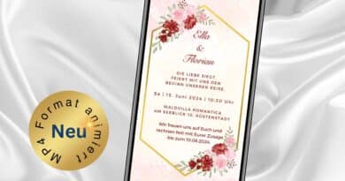 Digitale Einladung Hochzeit Boho