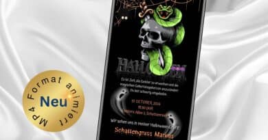 Digitale Einladung Halloween-Geburtstag