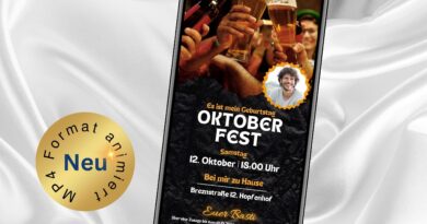 Animierte Einladung Bier Party
