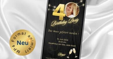 WhatsApp Einladung 40. Geburtstag