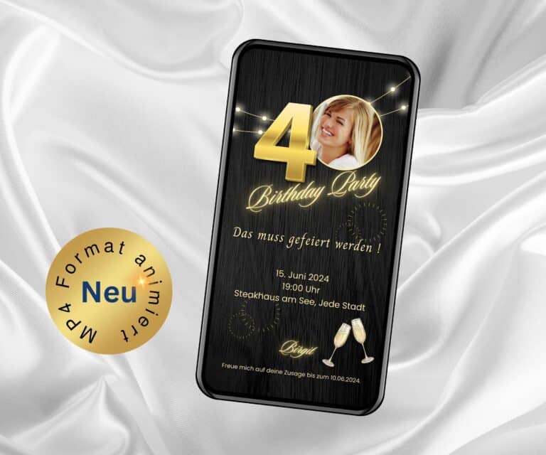 WhatsApp Einladung 40. Geburtstag