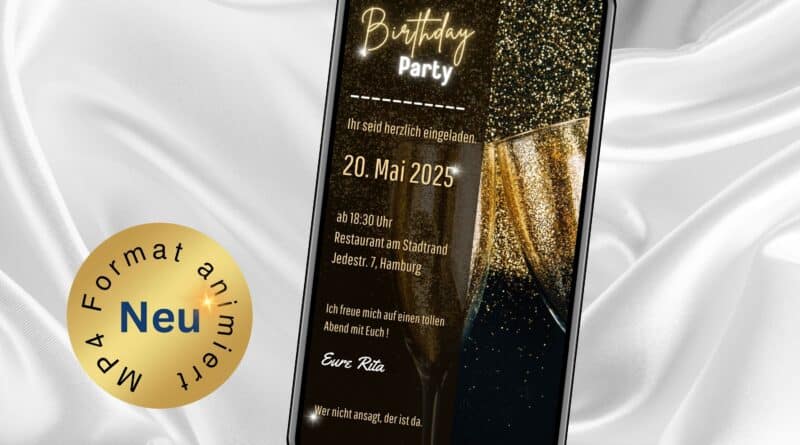 eCard Geburtstagseinladung Birthday Party
