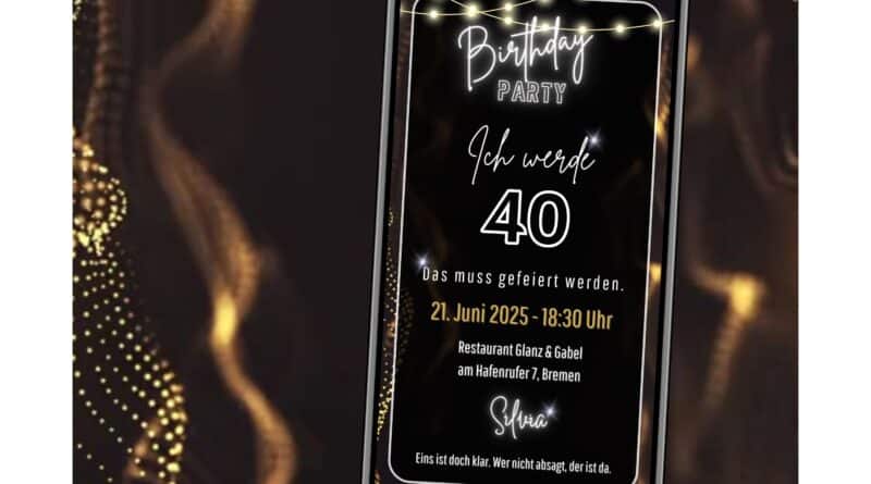 WhatsApp Geburtstag 40. Jahre Sternenfunkeln