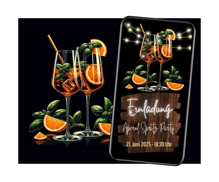 WhatsApp Partyeinladung Aperol Spritz