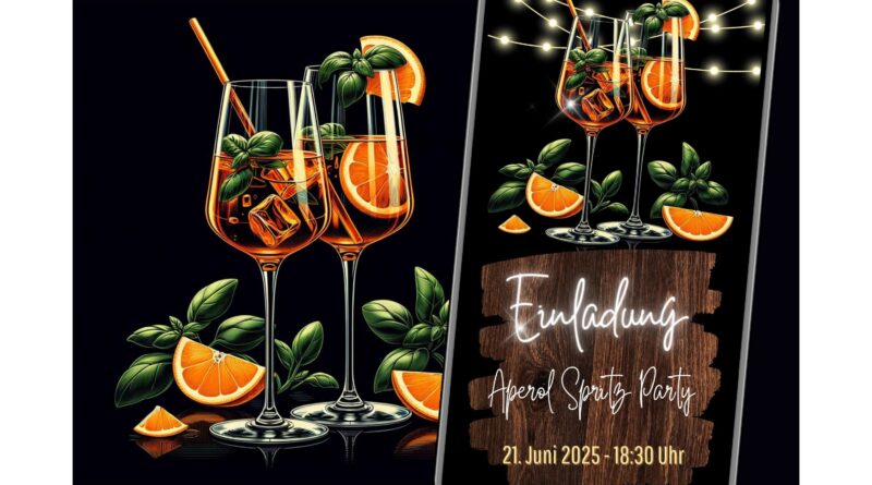WhatsApp Partyeinladung Aperol Spritz