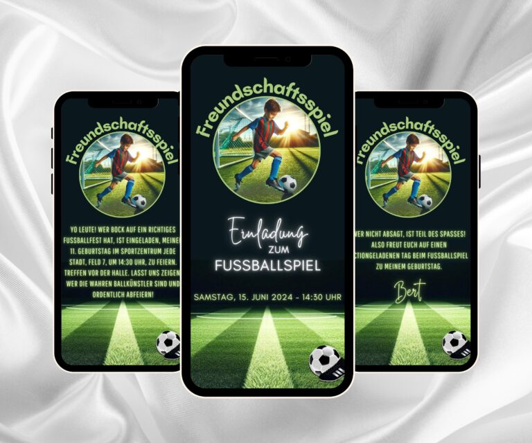 WhatsApp Einladung Kindergeburtstag Fussball