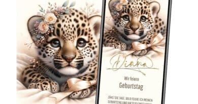 WhatsApp Einladung Kleiner Leopard