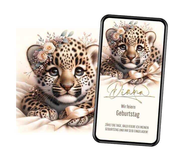 WhatsApp Einladung Kleiner Leopard