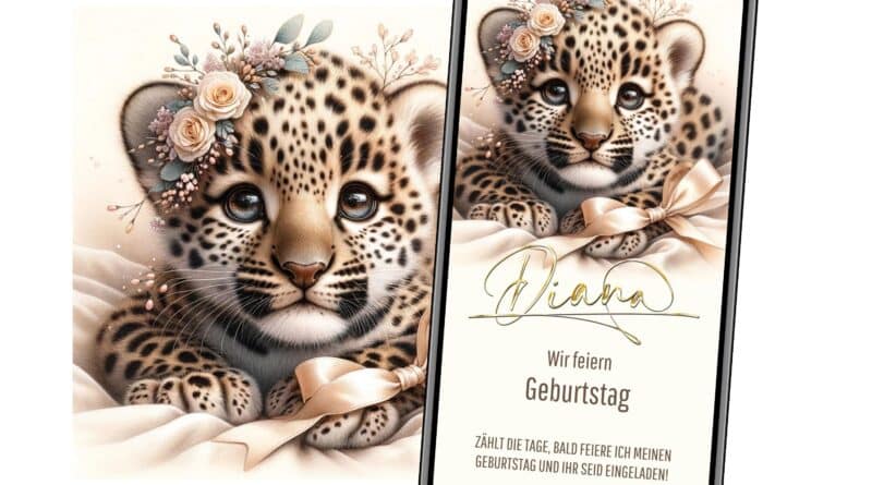 WhatsApp Einladung Kleiner Leopard