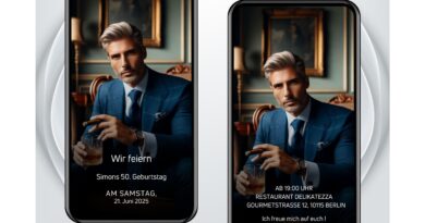 Digitale Geburtstagseinladung 50. Geburtstag