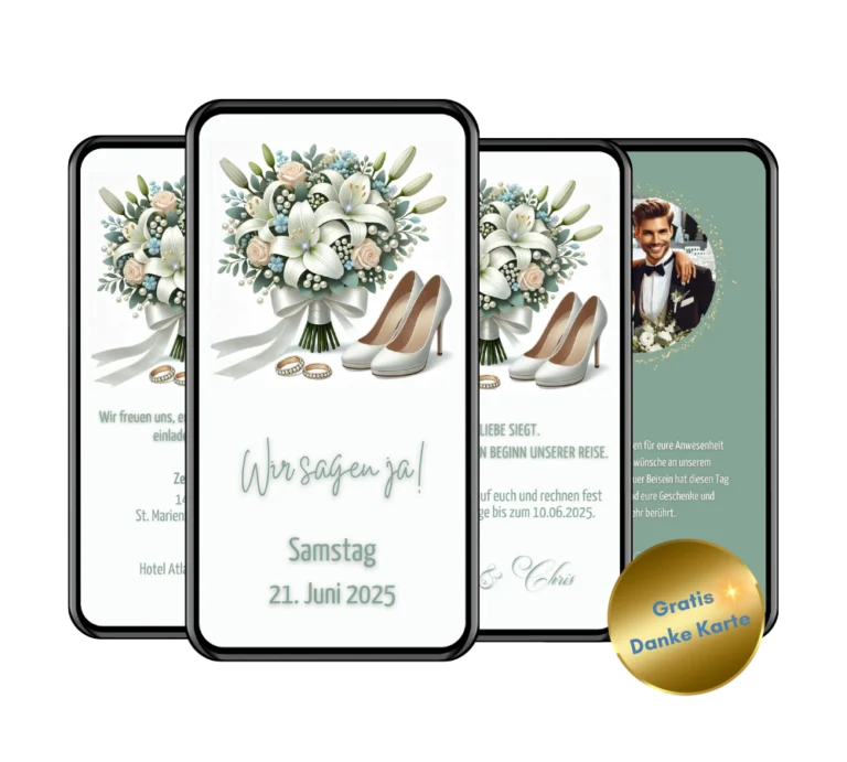 Hochzeitseinladung ausgefallen